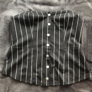 NWT Express strapless peplum top